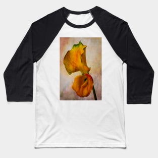 Yellow Calla Lily With Leaf Baseball T-Shirt